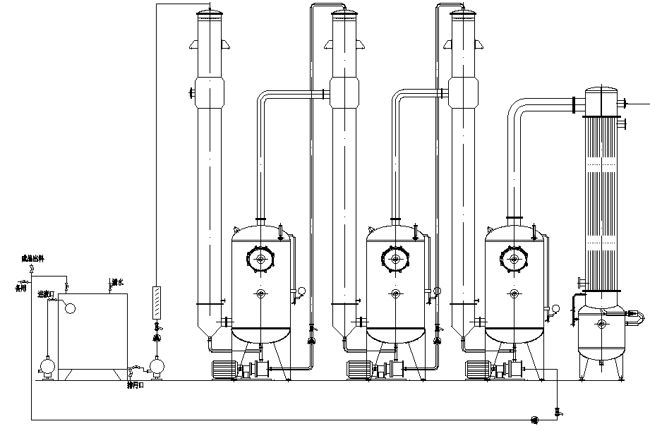 three film falling machine